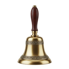 school bell isolated on transparent or white background, png