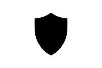 Simple black shield with pointed bottom end