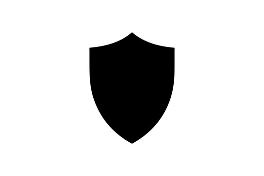 Simple black shield with pointed bottom end