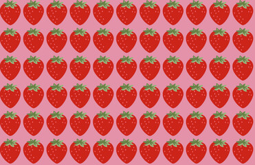 Strawberries pink pattern 