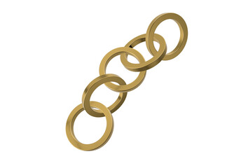 Obraz premium 3d golden rings transparent png