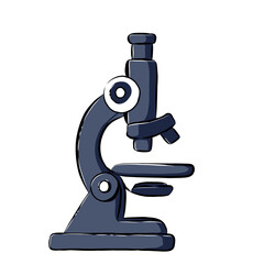 microscope on white background, microscope digital illustration