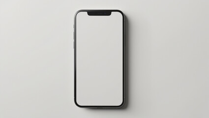 Clean Minimalist Smartphone Mockup on Pure White Background