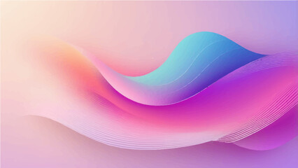 Abstract colorful wave design with smooth flowing lines and a vibrant pink and blue light pattern for a modern art background
