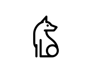 Playful puppy logo for t-shirt design