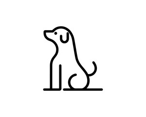 Unique dog logo for animal shop design