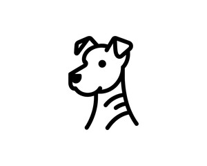 Creative dog logo in business branding look