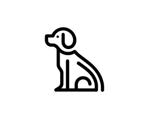Dog icon in bold clean vector shape