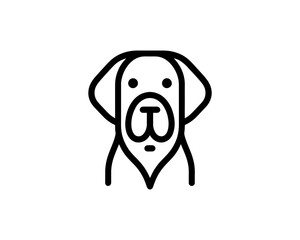 Friendly dog icon logo for vet branding