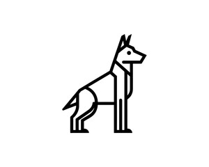 Dog logo design outline