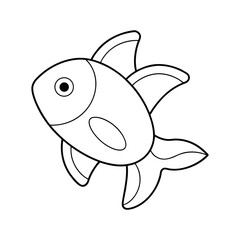 Obraz premium Fish Fillet Adult and Kids Coloring Page Vector