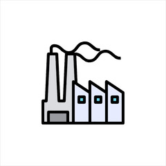 vector illustration of a factory