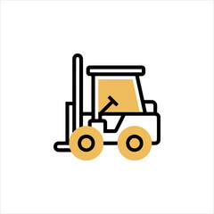 tractor isolated on white