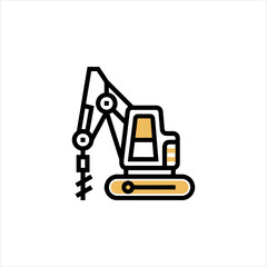 excavator vector illustration