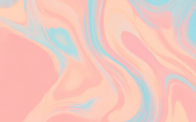 パステルピンクとブルーのマーブル模様抽象背景