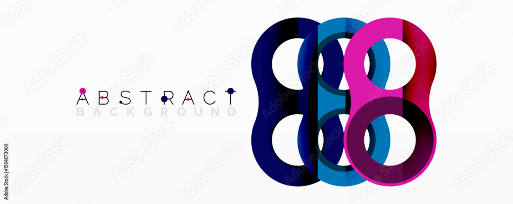 Leinwandbilder abstract design features overlapping colorful circles. gradient shades create modern visual effect. 