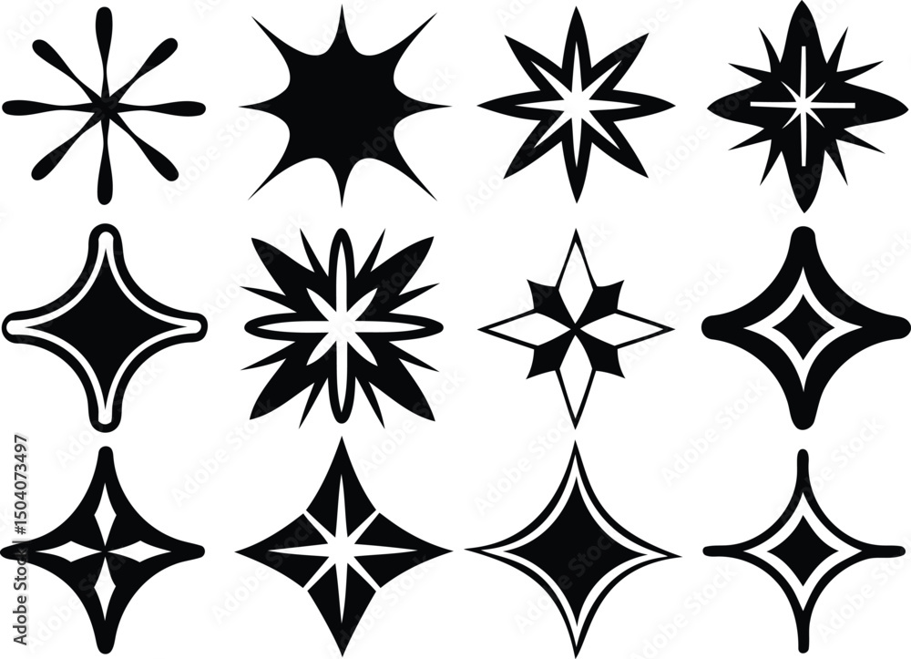 Poster modern, stylish and creative abstract geometric shapes and grids silhouette vector illustration, abs