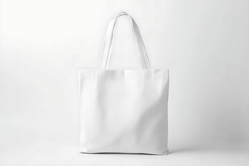 plain white tote bag mockup displayed