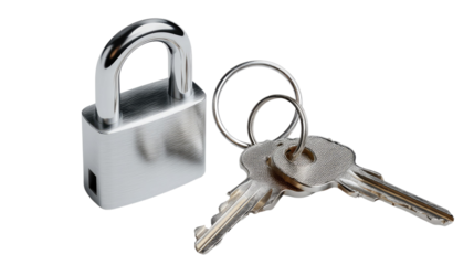 Secure the Secrets: A close-up shot showcasing a shining metallic padlock and keys, the essence of security and access, representing protection and privacy.