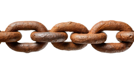 Weathered Bond: A close-up shot of a rusty, aged chain. Each link tells a story of time, strength, and the elements.