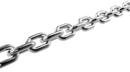 Obraz premium Interlinked Strength: A close-up shot of a strong, gleaming chain, each link perfectly connected, symbolizing the strength of unity and reliability.