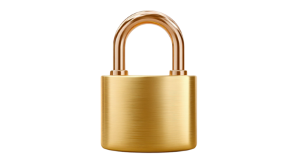 Golden Security: A gleaming, gold padlock represents security, protection, and the concept of keeping something private and safe. This photo captures the essence of locking something away.