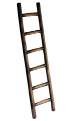 Wooden ladder , isolated on transparent background, png