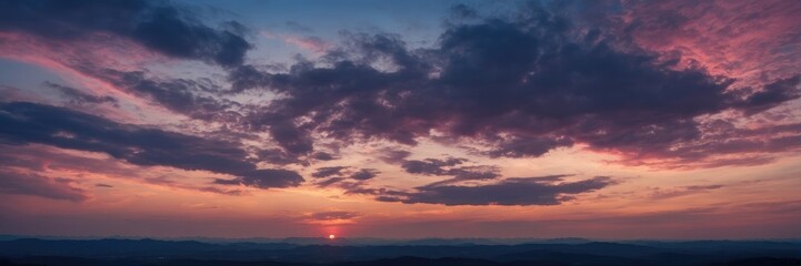 Obraz premium Sunset Sky Clouds Colors and Horizon