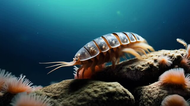 Giant Isopod Crawling: 14 Inch Deep Sea Scavenger