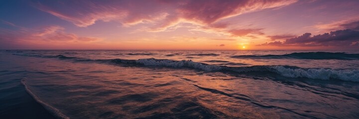 Fototapeta premium Sunset Ocean Beach Seascape