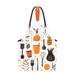 cute cooking tools for apron or food packaging