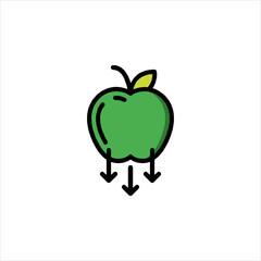 green apple cartoon