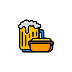 vector illustration of a beer mug