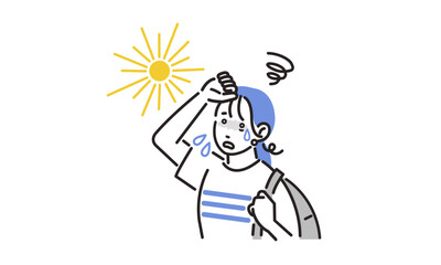熱中症になる女性