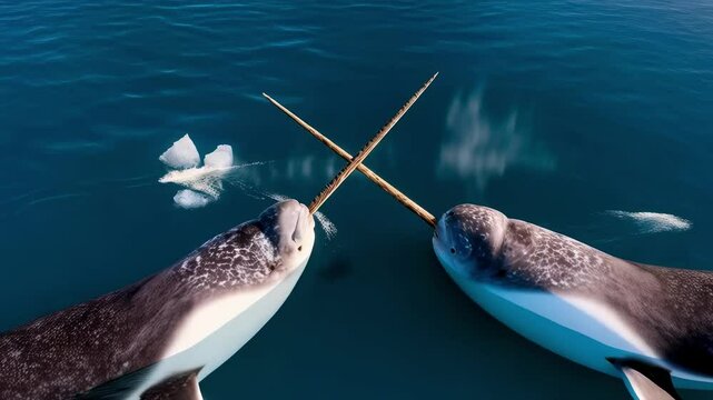 Narwhal Tusking Behavior: Arctic Unicorns of the Sea