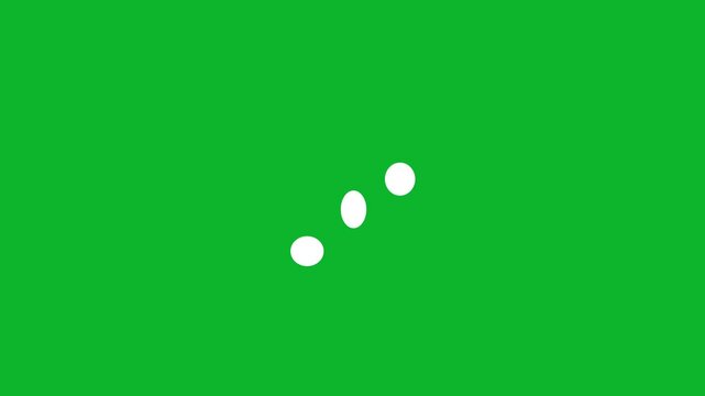 Simple Circle Loading Animation On A Green Background