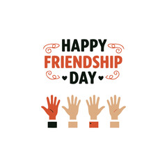 happy friendship day vector