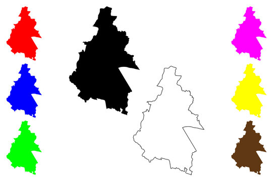 Cimahi city (Republic of Indonesia, Region Java) map vector illustration, scribble sketch Cimahi map