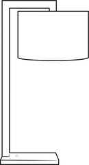 Cozy bedside lamp coloring page