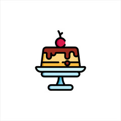 vector illustration of a birthday cake