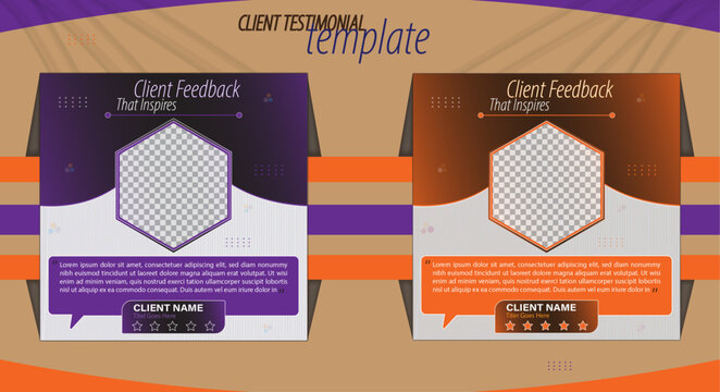 clients testimonial,with safe,Circle,polygon, ractangle available .Testimonial banner design Client testimonial or Customer feedback social media banner template. 