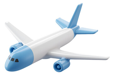 Minimalist 3d airplanes , isolated on transparent background, png