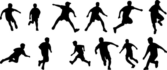 silhouettes of people playing