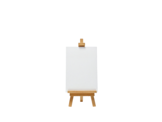 easel with blank canvas