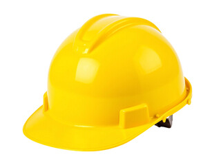 yellow helmet isolated on white