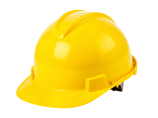 yellow helmet isolated on white