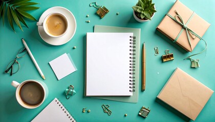 cup of coffee with study tools