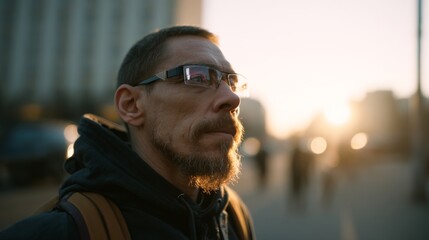 An empty plate sits on a sunlit table, casting shadows; a quiet scene of understated elegance and simplicity.