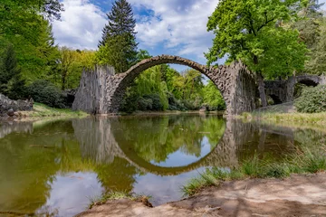 Handdoek met foto Rakotzbrücke Rakotzbrücke im Kromlauer Park  © Thomas Neufeld