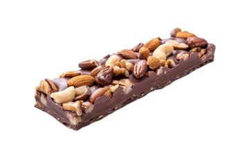 Dark Chocolate Bar Topped with Mixed Nuts Delicious Treat,